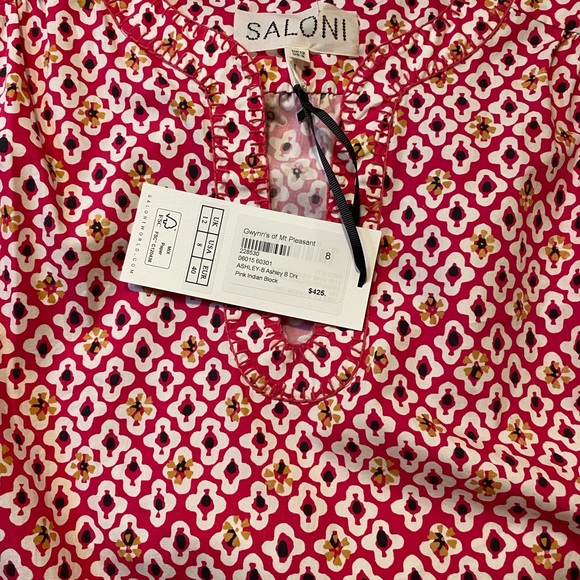 Sale/ NWT Saloni Ashley print dress Sz 8 - Picture 4 of 4